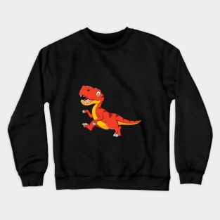 Cute cartoon tyrannosaurus rex walking Crewneck Sweatshirt